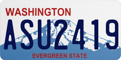 WA license plate ASU2419
