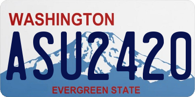 WA license plate ASU2420