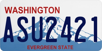 WA license plate ASU2421