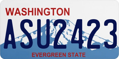 WA license plate ASU2423