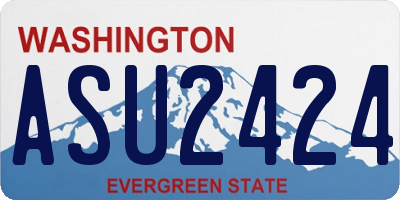 WA license plate ASU2424