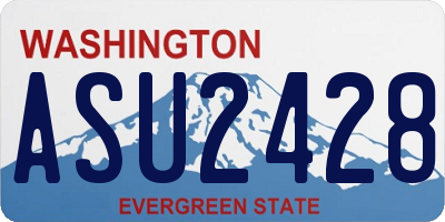 WA license plate ASU2428