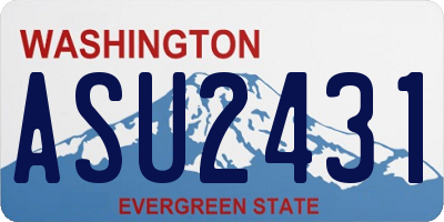 WA license plate ASU2431