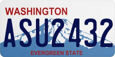 WA license plate ASU2432
