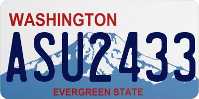 WA license plate ASU2433