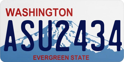 WA license plate ASU2434