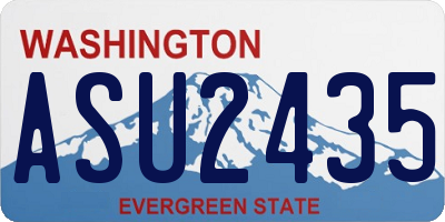 WA license plate ASU2435