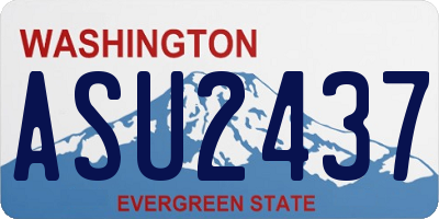 WA license plate ASU2437