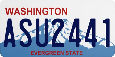 WA license plate ASU2441