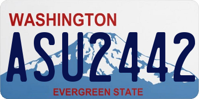 WA license plate ASU2442