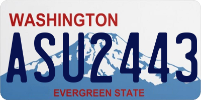 WA license plate ASU2443