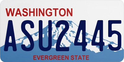 WA license plate ASU2445