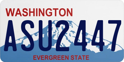 WA license plate ASU2447