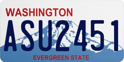WA license plate ASU2451