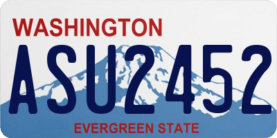 WA license plate ASU2452