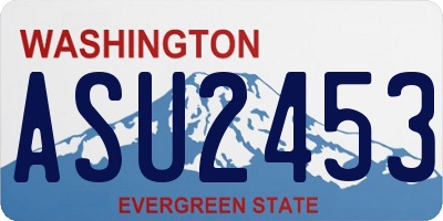 WA license plate ASU2453