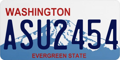 WA license plate ASU2454
