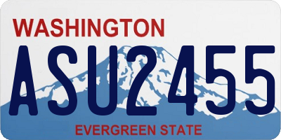 WA license plate ASU2455
