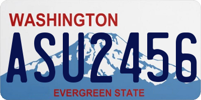 WA license plate ASU2456