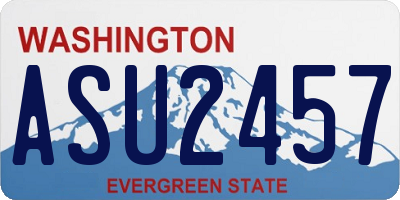 WA license plate ASU2457