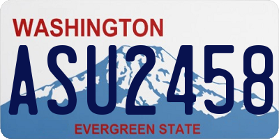 WA license plate ASU2458