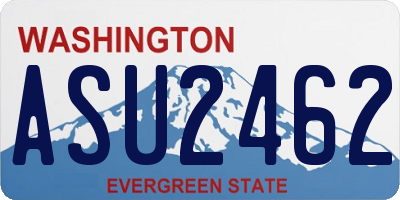 WA license plate ASU2462
