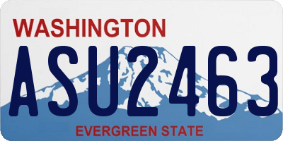 WA license plate ASU2463