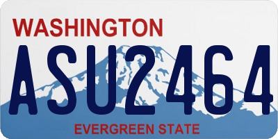 WA license plate ASU2464