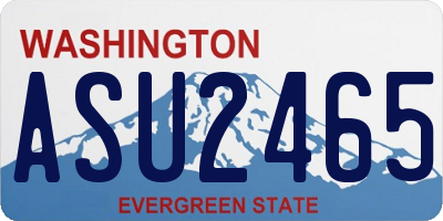WA license plate ASU2465