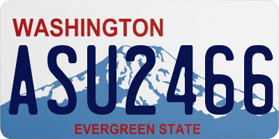 WA license plate ASU2466