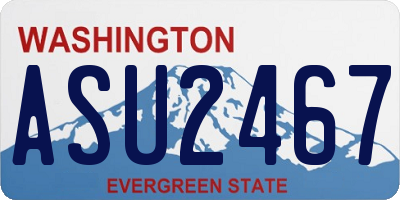 WA license plate ASU2467