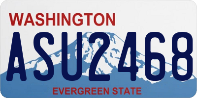 WA license plate ASU2468