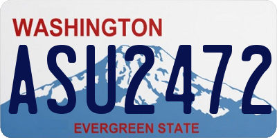 WA license plate ASU2472
