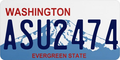 WA license plate ASU2474