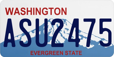 WA license plate ASU2475