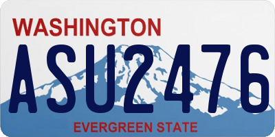 WA license plate ASU2476