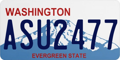 WA license plate ASU2477