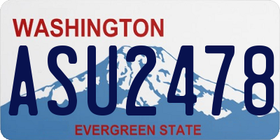 WA license plate ASU2478