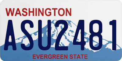 WA license plate ASU2481