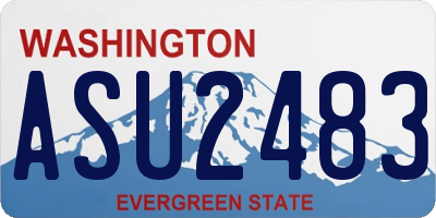 WA license plate ASU2483