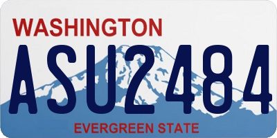 WA license plate ASU2484
