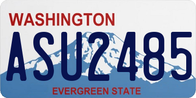 WA license plate ASU2485