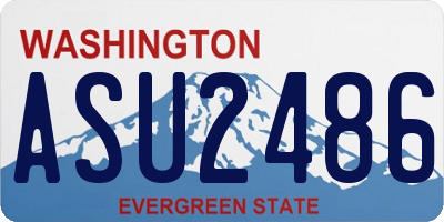 WA license plate ASU2486