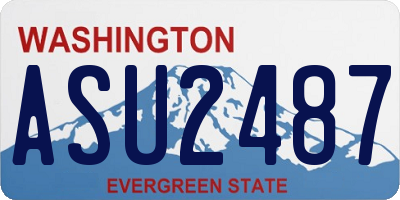 WA license plate ASU2487