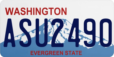 WA license plate ASU2490