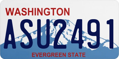 WA license plate ASU2491