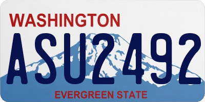 WA license plate ASU2492
