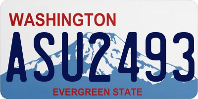WA license plate ASU2493