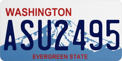 WA license plate ASU2495