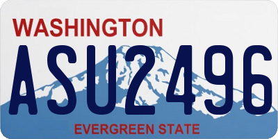 WA license plate ASU2496